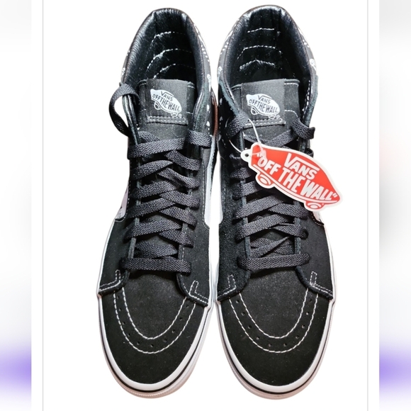 NWT VANS SK8-HI Bandana Black Suede Canvas Skate Shoes Men's Size 9.5 Women's 11 - Picture 5 of 14